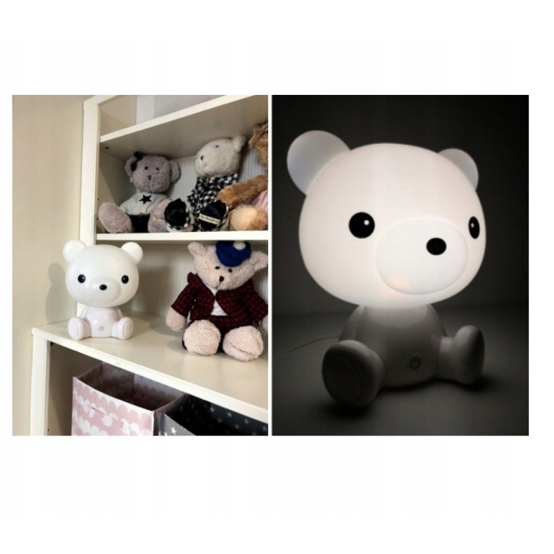 M002F    LAMPKA NOCNA MIŚ DLA DZIECI KOLOROWA LED RGB E118