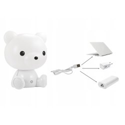 M002F    LAMPKA NOCNA MIŚ DLA DZIECI KOLOROWA LED RGB E118