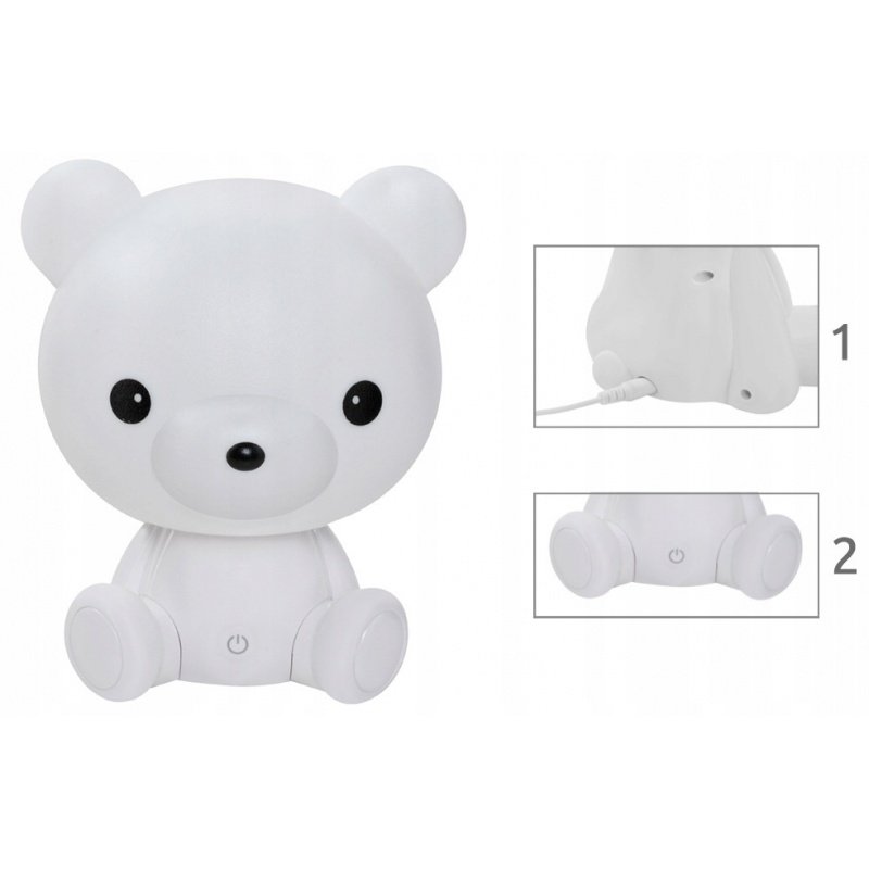 M002F    LAMPKA NOCNA MIŚ DLA DZIECI KOLOROWA LED RGB E118