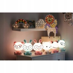 M002F    LAMPKA NOCNA MIŚ DLA DZIECI KOLOROWA LED RGB E118