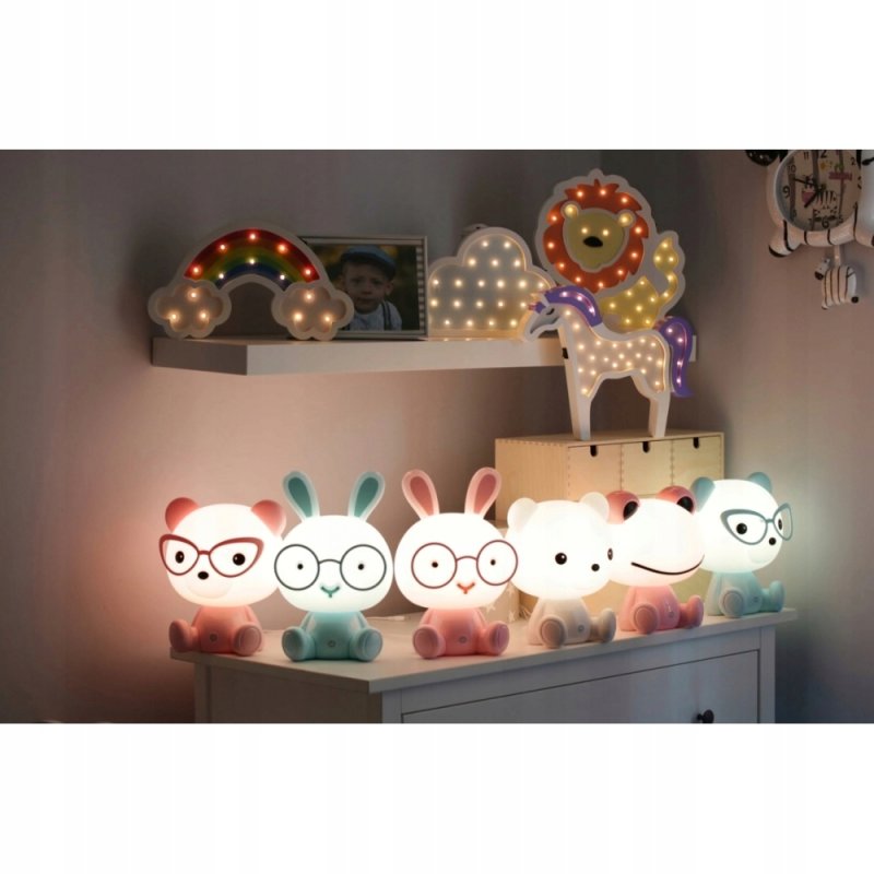M002F    LAMPKA NOCNA MIŚ DLA DZIECI KOLOROWA LED RGB E118