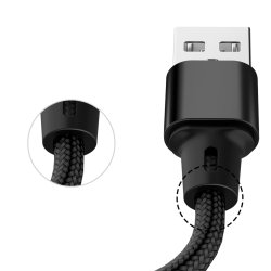 M000   KABEL ŁADOWARKA 3w1 DO IPHONE MICRO USB TYP-C - czarny E198-4