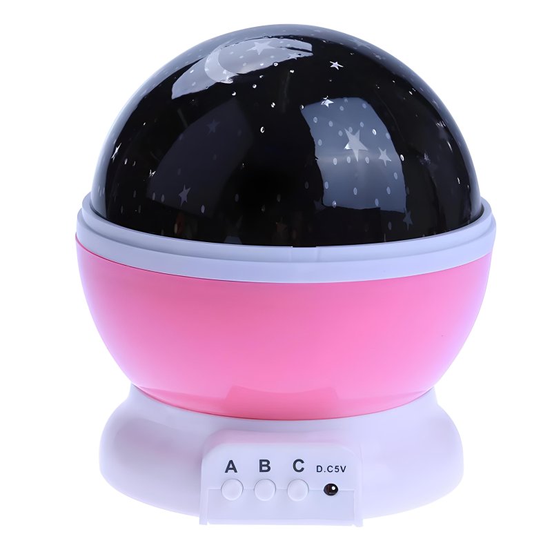 M003D   M004D   LAMPKA NOCNA PROJEKTOR GWIAZD NIEBA OBROTOWA 2w1 - D005-1 różowa