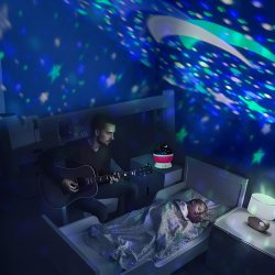 M003D   M004D   LAMPKA NOCNA PROJEKTOR GWIAZD NIEBA OBROTOWA 2w1 - D005-1 różowa