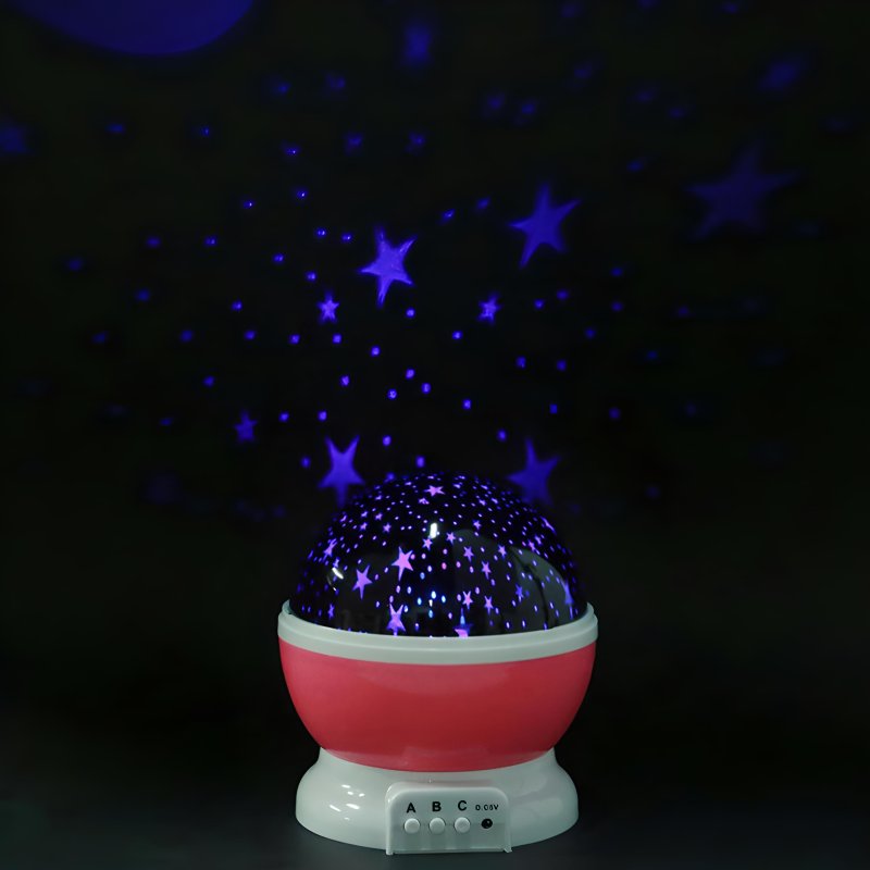M003D   M004D   LAMPKA NOCNA PROJEKTOR GWIAZD NIEBA OBROTOWA 2w1 - D005-1 różowa