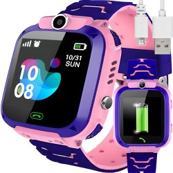 M002E   SMARTWATCH DLA DZIECI ZEGAREK GPS LOKALIZATOR SOS - różowy E044-1