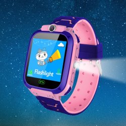 M002E   SMARTWATCH DLA DZIECI ZEGAREK GPS LOKALIZATOR SOS - różowy E044-1