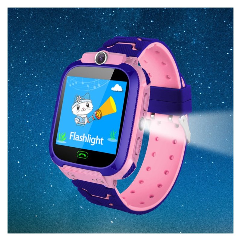 M002E   SMARTWATCH DLA DZIECI ZEGAREK GPS LOKALIZATOR SOS - różowy E044-1
