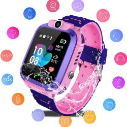 M002E   SMARTWATCH DLA DZIECI ZEGAREK GPS LOKALIZATOR SOS - różowy E044-1