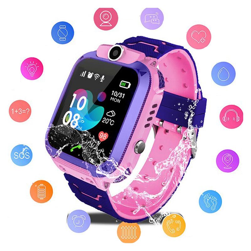 M002E   SMARTWATCH DLA DZIECI ZEGAREK GPS LOKALIZATOR SOS - różowy E044-1