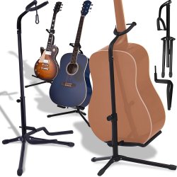 M030B (ALEJA1) Z019B  STOJAK GITAROWY STATYW NA GITARĘ WIESZAK UCHWYT DO GITARY BLOKADA REGULACJA - O040