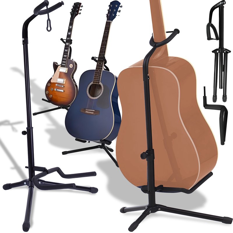 M030B (ALEJA1) Z019B  STOJAK GITAROWY STATYW NA GITARĘ WIESZAK UCHWYT DO GITARY BLOKADA REGULACJA - O040