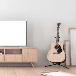 M030B (ALEJA1) Z019B  STOJAK GITAROWY STATYW NA GITARĘ WIESZAK UCHWYT DO GITARY BLOKADA REGULACJA - O040