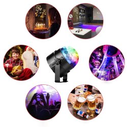 M003D   KULA DISCO DYSKOTEKOWA PROJEKTOR LED RGB + PILOT -E113