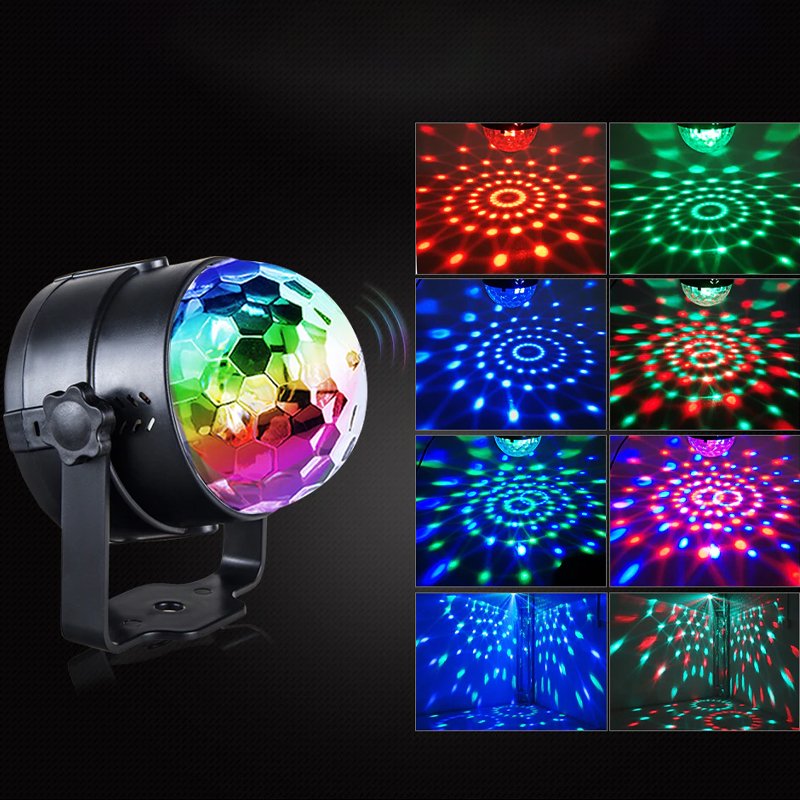 M003D   KULA DISCO DYSKOTEKOWA PROJEKTOR LED RGB + PILOT -E113