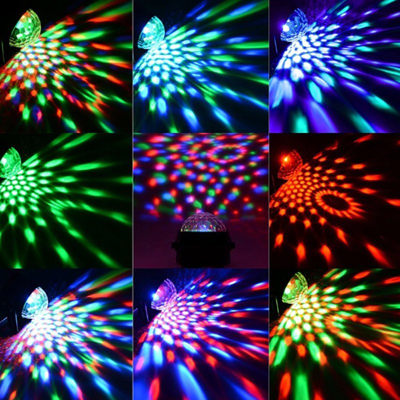 M003D   KULA DISCO DYSKOTEKOWA PROJEKTOR LED RGB + PILOT -E113
