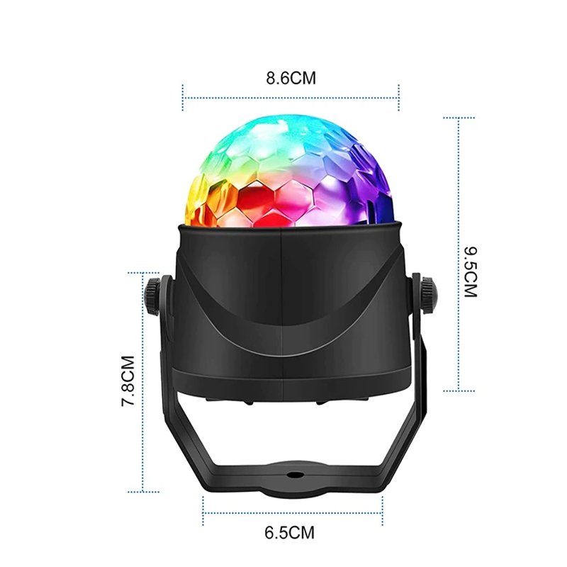 M003D   KULA DISCO DYSKOTEKOWA PROJEKTOR LED RGB + PILOT -E113