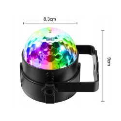 M003D   KULA DISCO DYSKOTEKOWA PROJEKTOR LED RGB + PILOT -E113