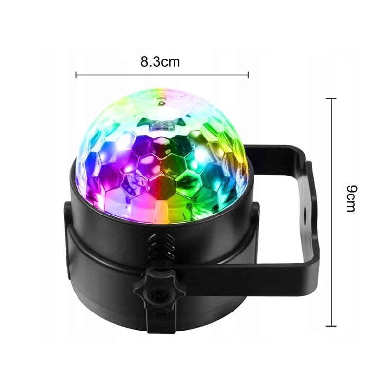 M003D   KULA DISCO DYSKOTEKOWA PROJEKTOR LED RGB + PILOT -E113