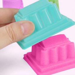 M002E   PIASEK KINETYCZNY 1KG PIASKOLINA 5 KOLORÓW MAGICZNY- D008 Różowy