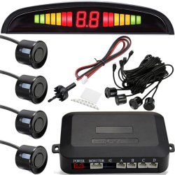 M002E   4 CZUJNIKI PARKOWANIA COFANIA LED LCD PRZÓD TYŁ -M004