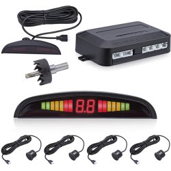M002E   4 CZUJNIKI PARKOWANIA COFANIA LED LCD PRZÓD TYŁ -M004