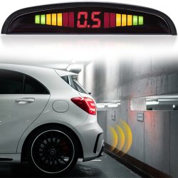 M002E   4 CZUJNIKI PARKOWANIA COFANIA LED LCD PRZÓD TYŁ -M004