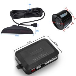 M002E   4 CZUJNIKI PARKOWANIA COFANIA LED LCD PRZÓD TYŁ -M004