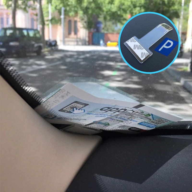 M000   UCHWYT KLIPS NA BILET PARKINGOWY LEGITYMACJĘ SZYBĘ O006