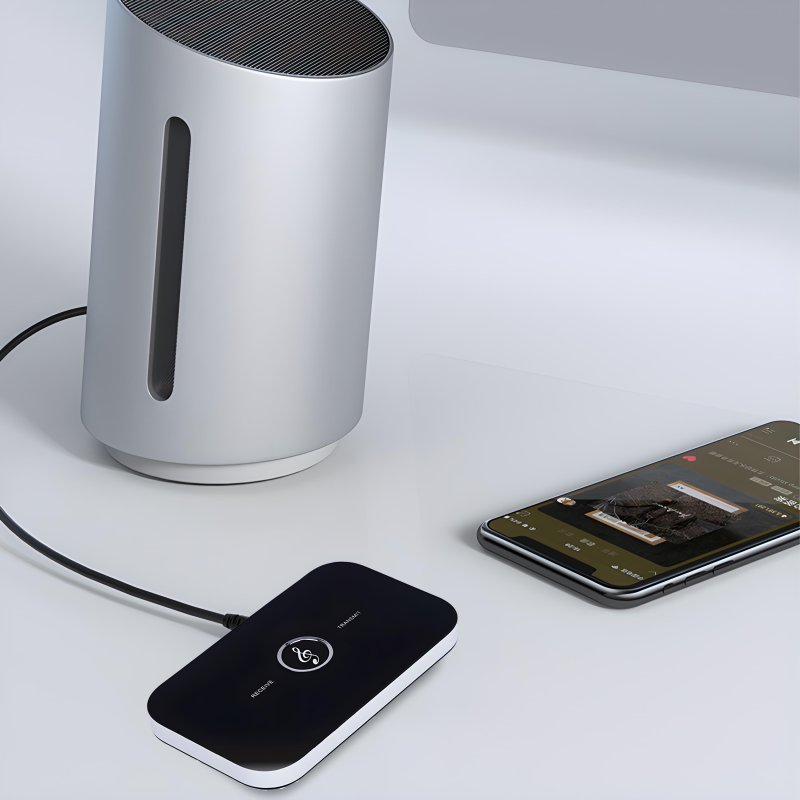 M003F   TRANSMITER BLUETOOTH ADAPTER ODBIORNIK + NADAJNIK prostokątny z nutką E062