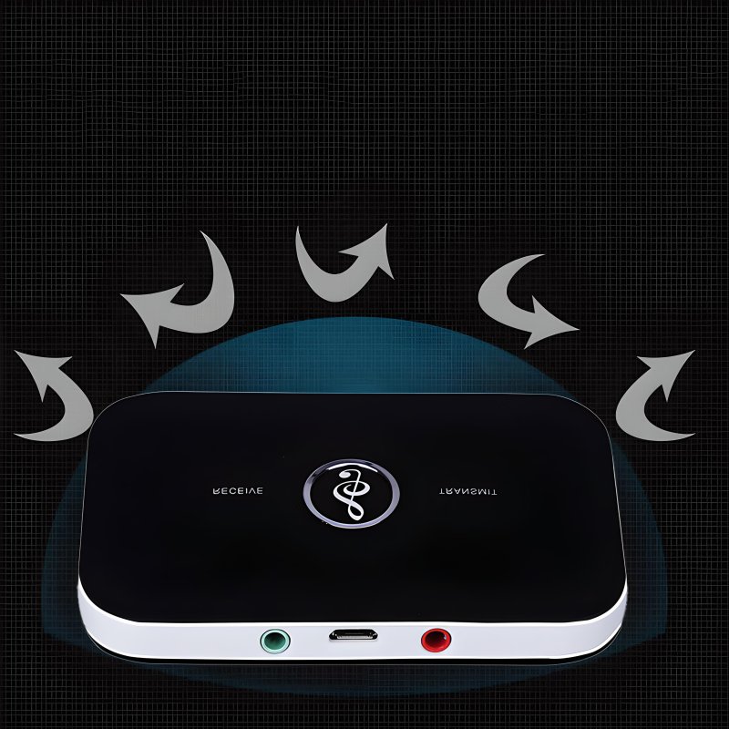 M003F   TRANSMITER BLUETOOTH ADAPTER ODBIORNIK + NADAJNIK prostokątny z nutką E062