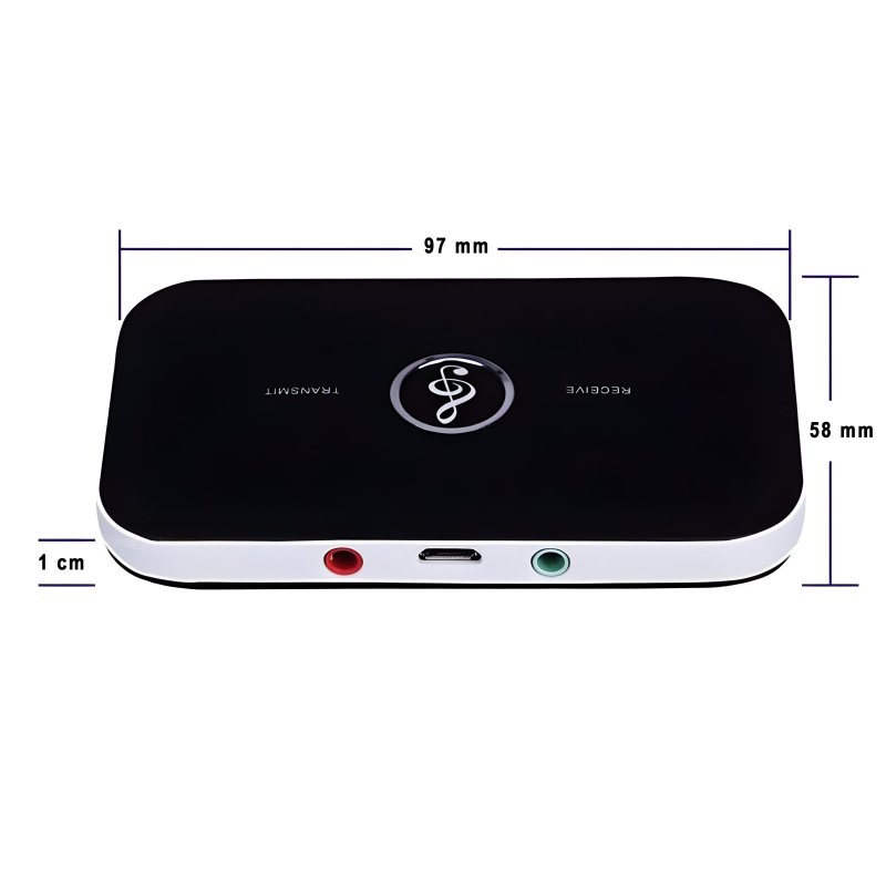 M003F   TRANSMITER BLUETOOTH ADAPTER ODBIORNIK + NADAJNIK prostokątny z nutką E062