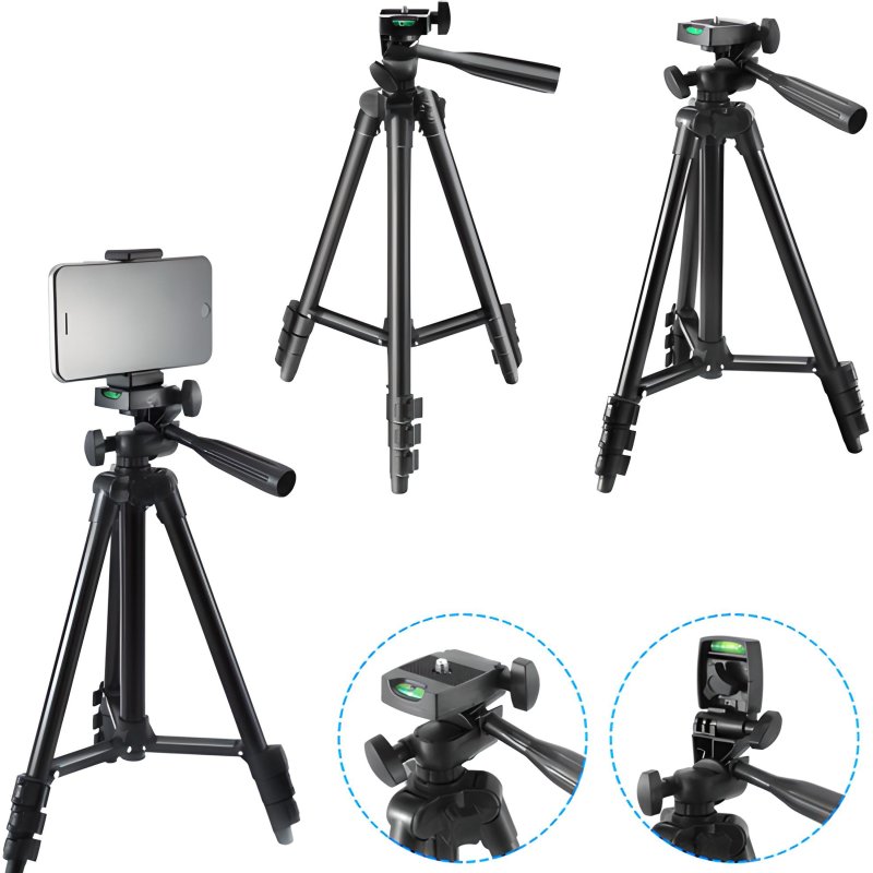 M021E/F  (Aleja1) M048A Z015B/C STATYW 4w1 TRIPOD 103cm PILOT UCHWYT NA TELEFON -E085 (❗❗❗UWAGA MAŁY CZARNY❗❗❗)