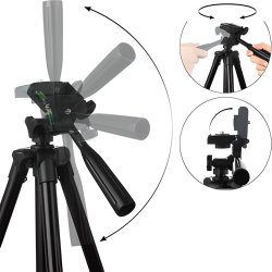 M021E/F  (Aleja1) M048A Z015B/C STATYW 4w1 TRIPOD 103cm PILOT UCHWYT NA TELEFON -E085 (❗❗❗UWAGA MAŁY CZARNY❗❗❗)