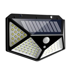 M003C   LAMPA SOLARNA 100LED Z CZUJNIKIEM RUCHU I ZMIERZCHU HALOGEN -E137