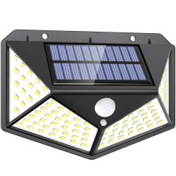 M003C   LAMPA SOLARNA 100LED Z CZUJNIKIEM RUCHU I ZMIERZCHU HALOGEN -E137