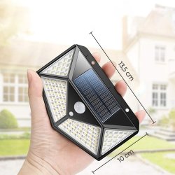 M003C   LAMPA SOLARNA 100LED Z CZUJNIKIEM RUCHU I ZMIERZCHU HALOGEN -E137