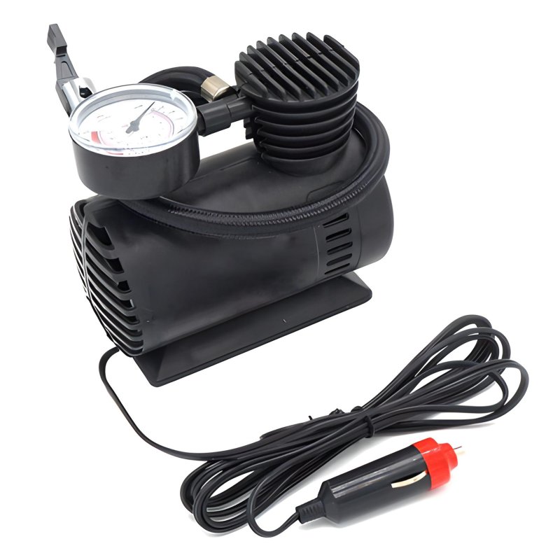 M003C   KOMPRESOR SAMOCHODOWY SPRĘŻARKA POMPKA 300 PSI 12V -E080 mały czarny