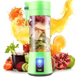 N340 BLENDER MIKSER TURYSTYCZNY USB BEZPRZEWODOWY 380ML -E155 zielony