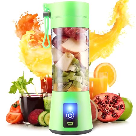 N340 BLENDER MIKSER TURYSTYCZNY USB BEZPRZEWODOWY 380ML -E155 zielony