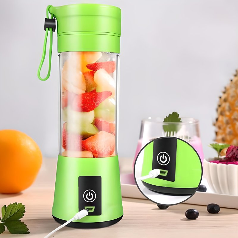 N340 BLENDER MIKSER TURYSTYCZNY USB BEZPRZEWODOWY 380ML -E155 zielony