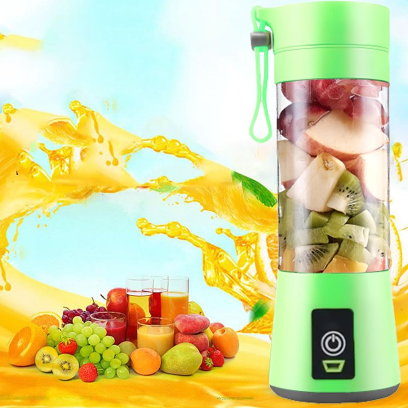 N340 BLENDER MIKSER TURYSTYCZNY USB BEZPRZEWODOWY 380ML -E155 zielony