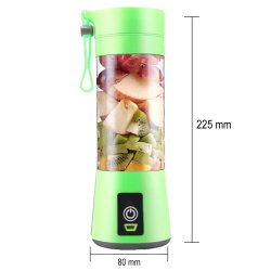 N340 BLENDER MIKSER TURYSTYCZNY USB BEZPRZEWODOWY 380ML -E155 zielony