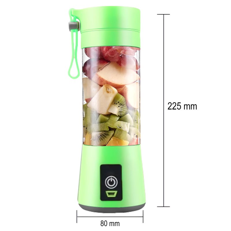 N340 BLENDER MIKSER TURYSTYCZNY USB BEZPRZEWODOWY 380ML -E155 zielony