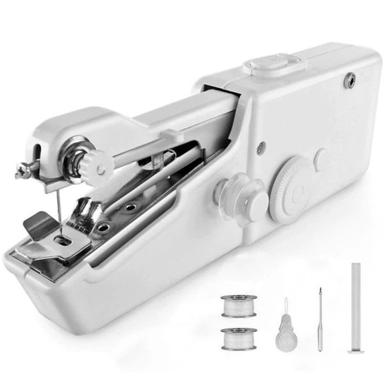 M003C   MINI MASZYNA RĘCZNA DO SZYCIA BATERIE IGŁA 3x NICI E138