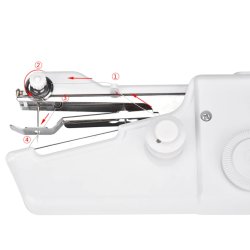 M003C   MINI MASZYNA RĘCZNA DO SZYCIA BATERIE IGŁA 3x NICI E138