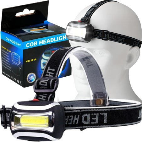 M002D LATARKA CZOŁOWA LED CZOŁÓWKA LAMPKA LEDOWA COB -mała E052 ❗❗❗UWAGA 60 szt w kartoniku ❗❗❗