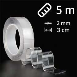 N310 TAŚMA NANO WIELOKROTNEGO UŻYTKU DWUSTRONNA 5M GRIP -O123