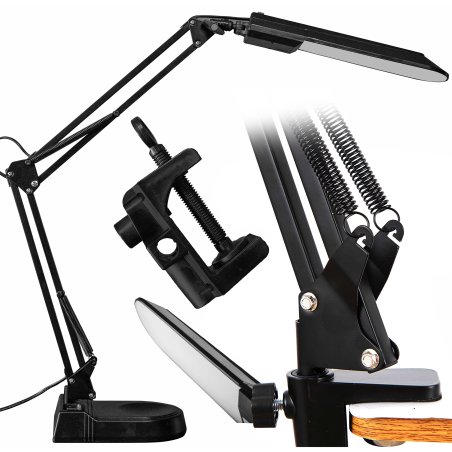 M005C LAMPKA BIURKOWA SZKOLNA LAMPA NOCNA KREŚLARSKA LED z płaskim kloszem E143