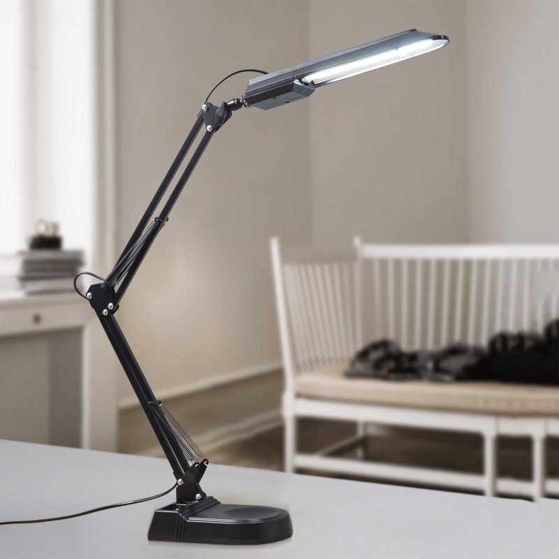 M005C LAMPKA BIURKOWA SZKOLNA LAMPA NOCNA KREŚLARSKA LED z płaskim kloszem E143